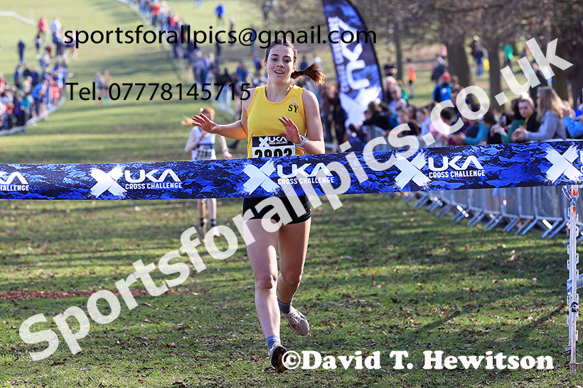 Womens under-17s 2025 UK CAU Inter Counties Cross Country Champs., Wollaton Park, Nottingham. Photo: David T. Hewitson/Sports for All Pics
